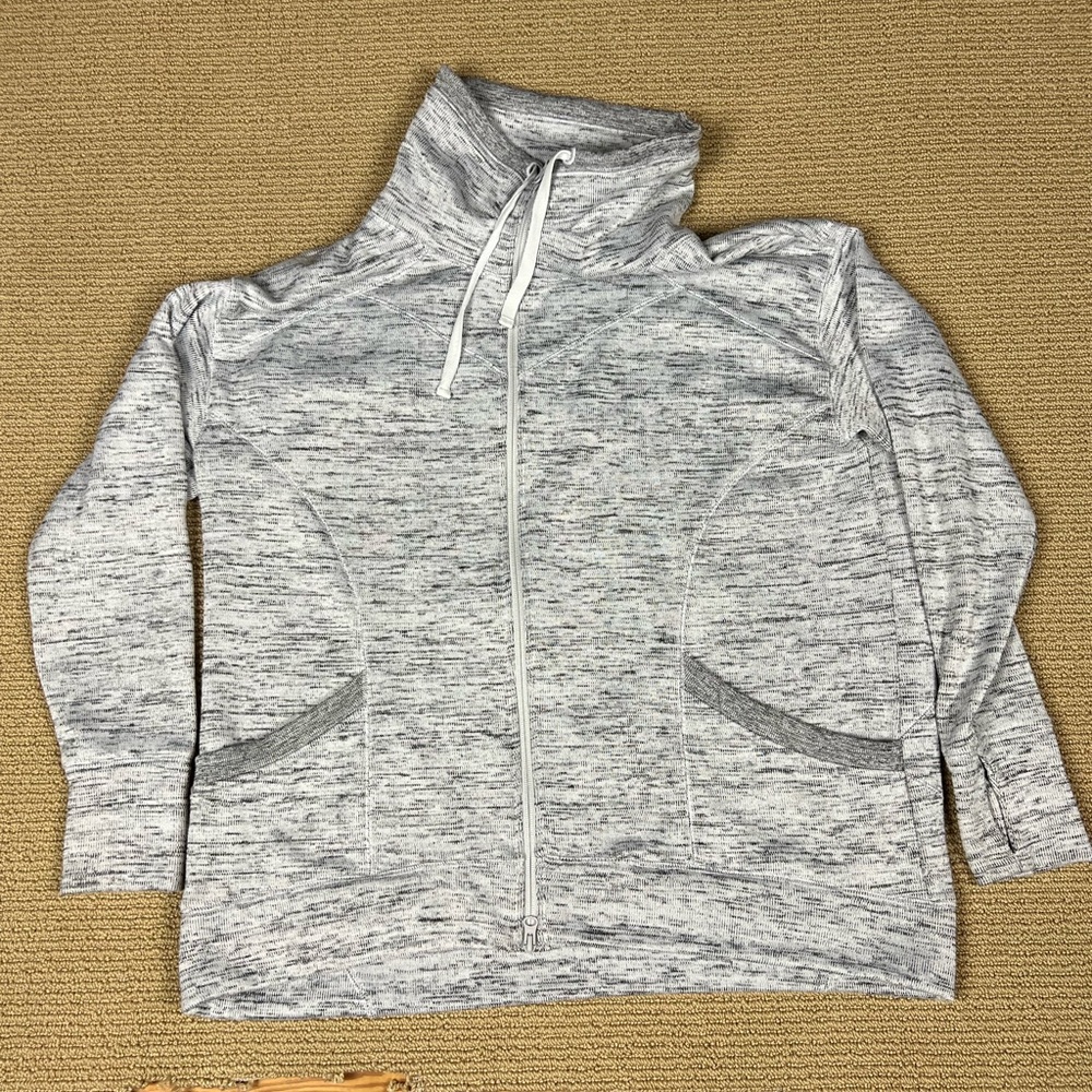 Zella Light Gray Heathered Sweatshirt‎ Coat